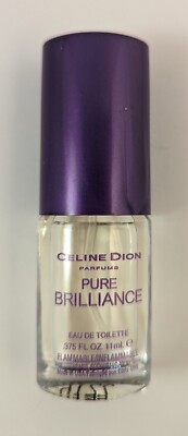 Celine Dion PURE BRILLIANCE perfume .375 oz 11 ml spray - travel size 80% full