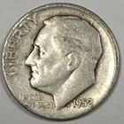 1952 Roosevelt Dime - Circulated Condition KM#195 - 90% Silver - D52P