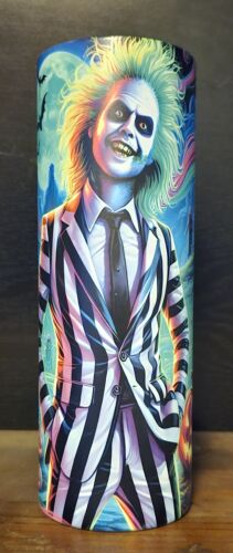 Vaso delgado Beetlejuice GLOW IN THE DARK 20 oz TOTALMENTE NUEVO - Imagen 3 de 7