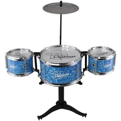 Kids Desk Top Drum Kit Miniature Musical Instrument Fun Novelty Toy Gift Red Blu Ebay