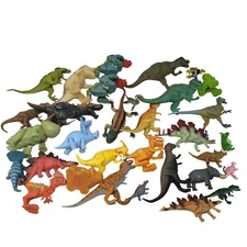 Plastic Dinosaurs Prehistoric Toy Figures T-Rex pterodactyl Tri Lot of over 30