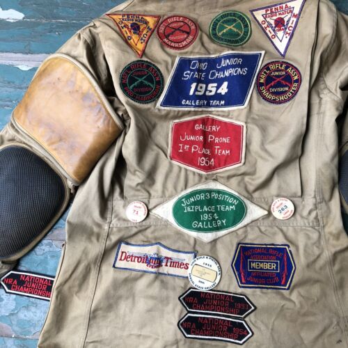 1950s Vintage Army Twill Imperial Skeet Shooting Competition Jacket 10-X - Picture 3 of 9