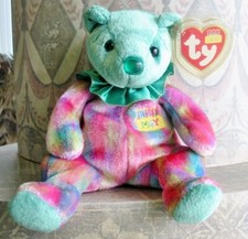Super Cute Ty Beanie May the Birthday Bear Mint with Mint Tag
