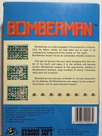 Vintage HUDSON SOFT Nintendo NES Bomber Man Boxed 1985 Video Game RARE