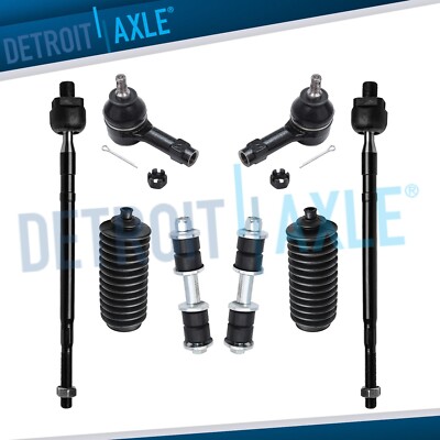 Inner Outer Tie Rods Sway Bar End Links Front for 02-07 Mitsubishi Lancer - FWD