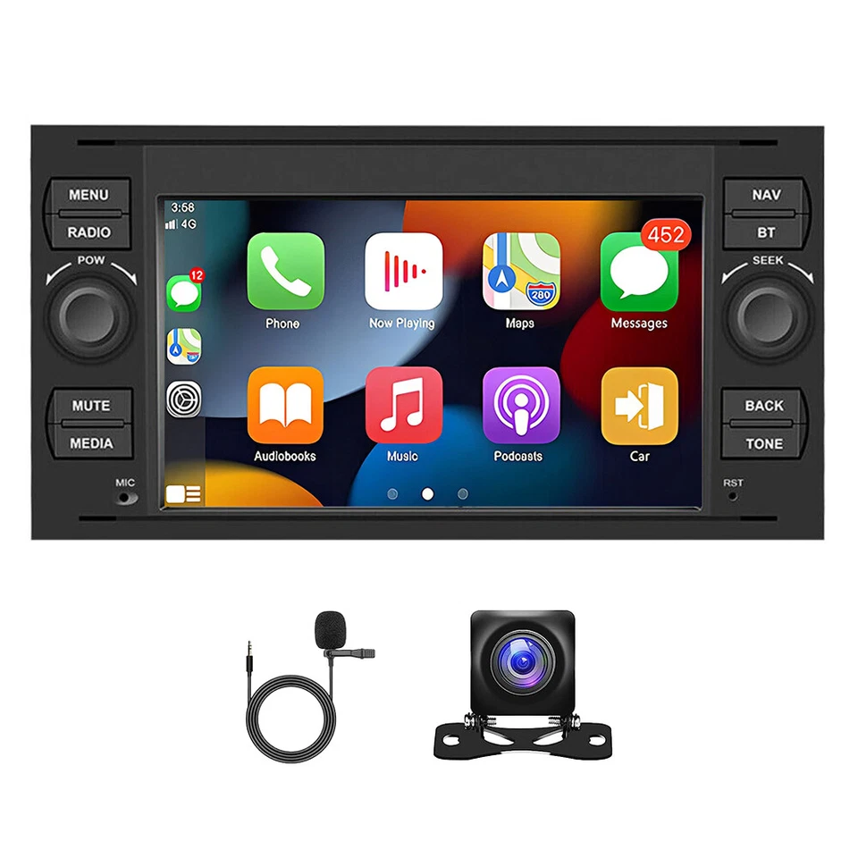 Für Ford Transit MK7 2007-2012 Android 13 Autoradio Carplay 4+64G GPS Navi BT - Bild 2 von 4