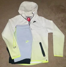 White/Volt Nike Tech Fleece Windrunner/2.0 Tracksuit Small 647689-100 CW4710-010