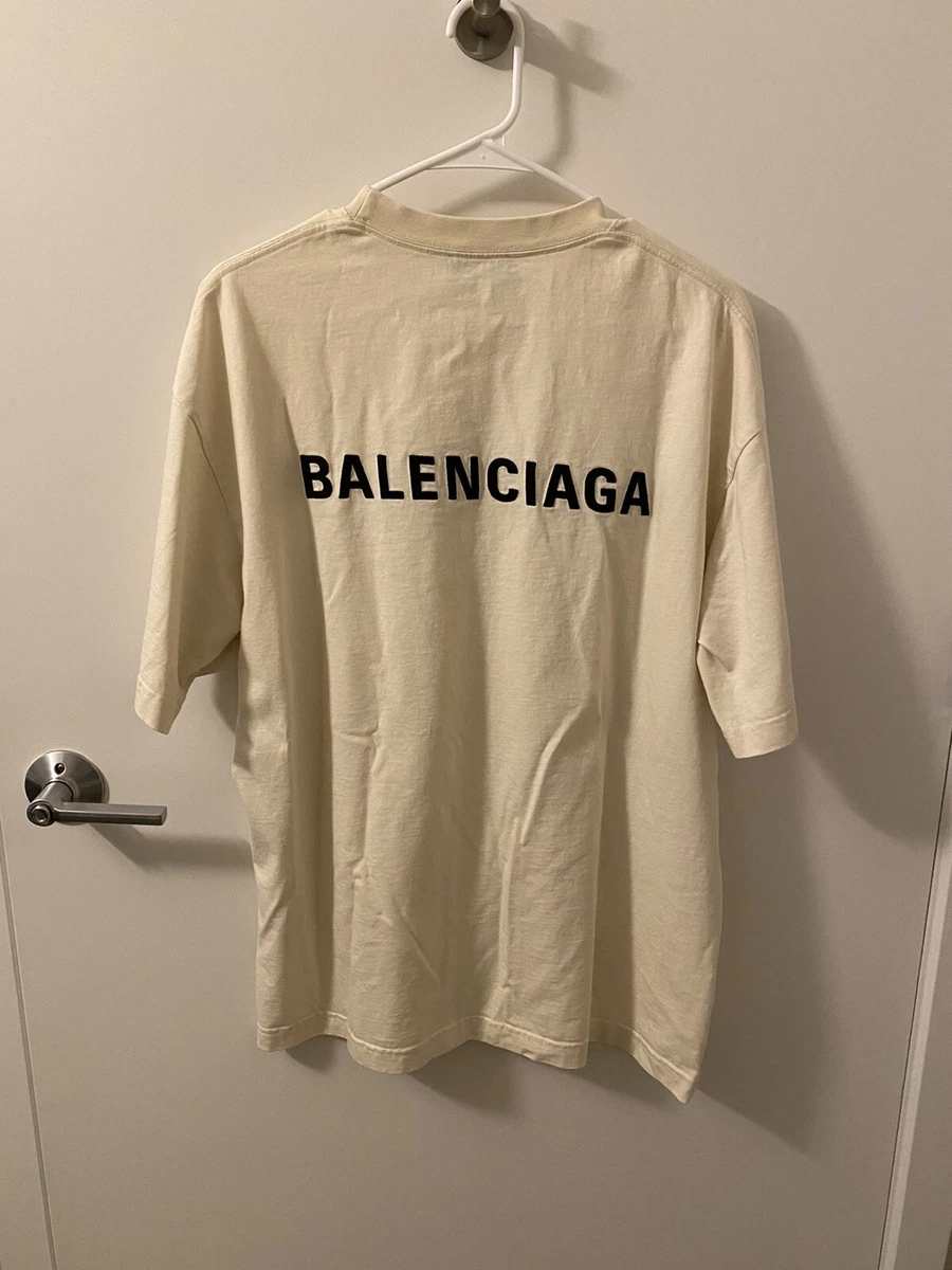 Men’s Balenciaga T Shirt White/Beige color Size Small