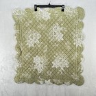 Restoration Hardware Pillowcase Sham Green Floral Quilted Scalloped Euro 26x26