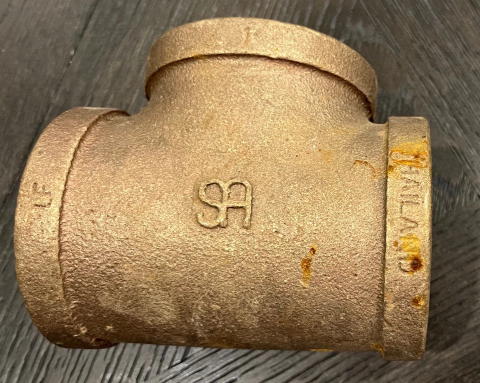 Latón 3" hembra rosca conexión tee t válvula Foto 4 de 4