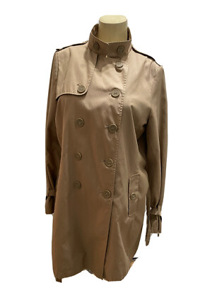 DKNY WOMENS TRNECH COAT,JACKET BUTTONS CLOSURE