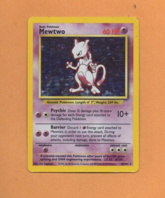 Mewtwo [10/102] Base Set 1999 Star Foil Rare Holo Pokemon Card | eBay
