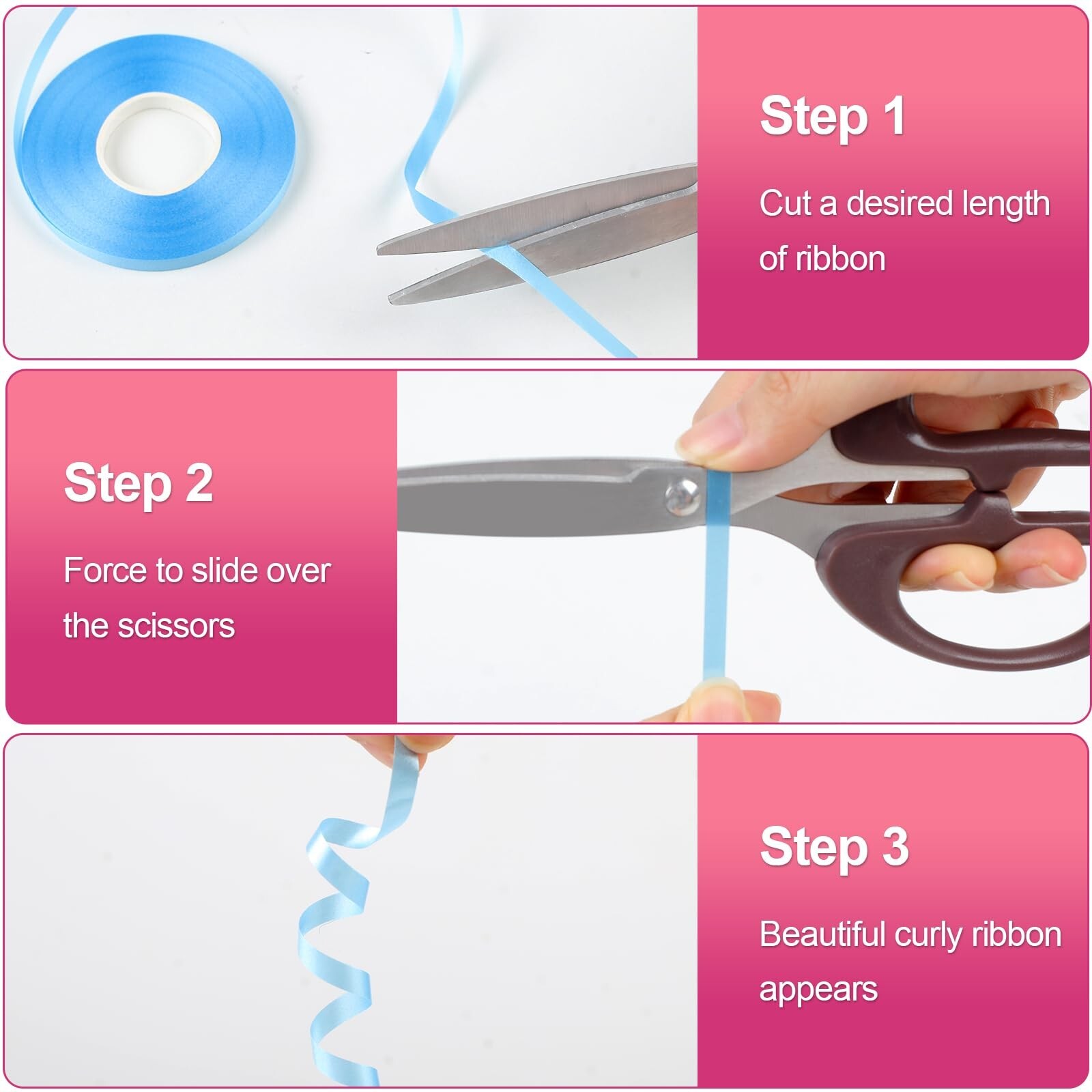 vivinin 27 Roll Curling Ribbon, 3/16 Inch x 32.8 Yard Balloon String, 15 Colo...