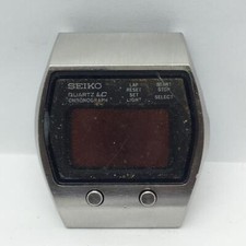 Seiko LC Quartz 0634-5009 Chronograph Vintage Mens Digital Watch For Parts Japan