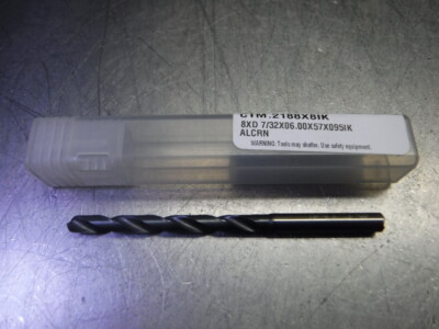 CTMI 7/32'' Coolant Thru Carbide Drill 8xd 7/32X06.00x57x095IK ALCRN (LOC1107A)