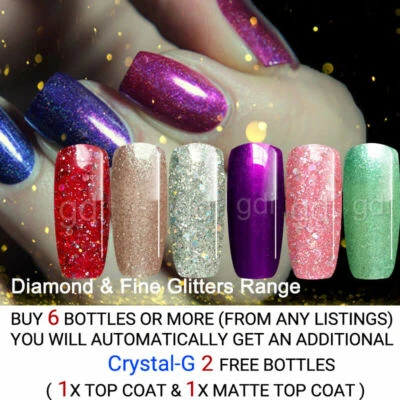 GDI - UV LED Nail Gel Polish Soak Off Varnish Diamond Glitter * R&K