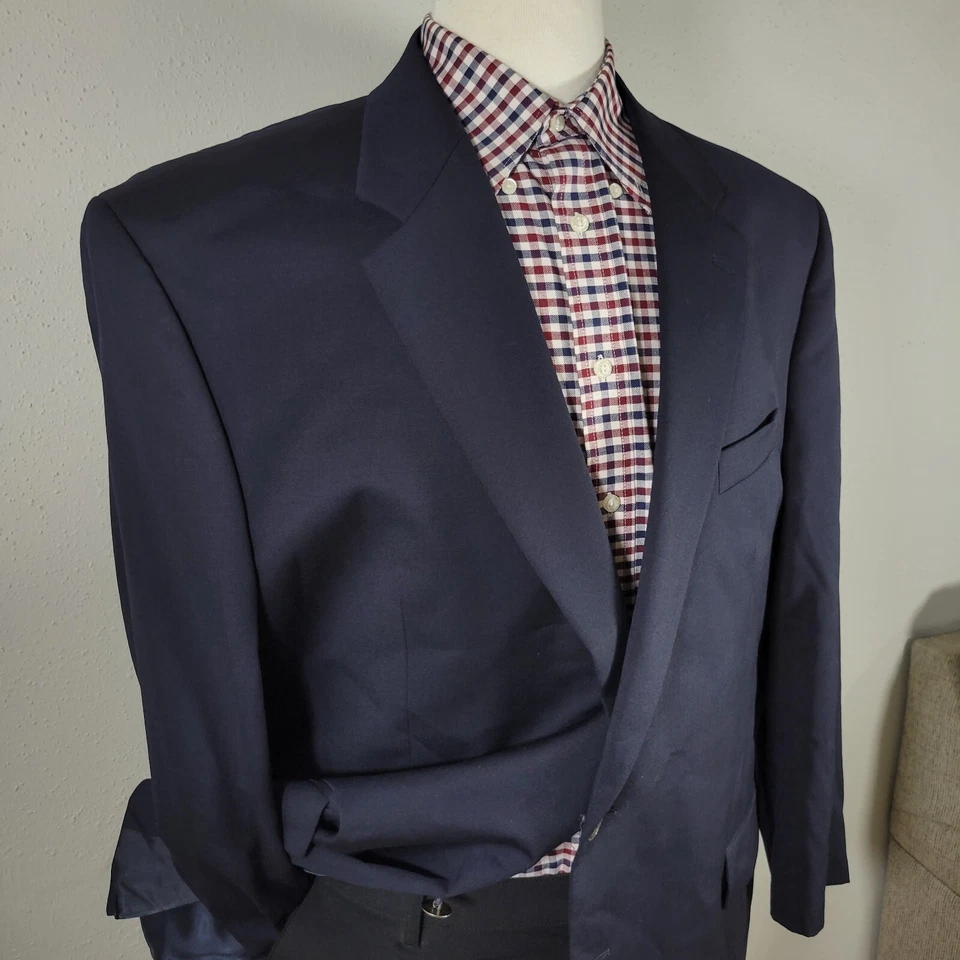 Izod Мужская Sport пальто Blazer две кнопки глубокий темно-синий саржи шерсти размер 48R - Изображение 4 из 4