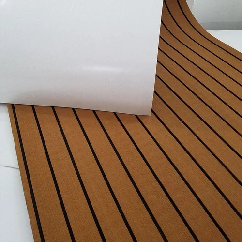 EVA Foam Mat Marine Carpet Yacht Boat Decking Teak Flooring Light Brown 240×90cm - Picture 3 of 22