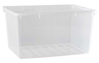 Aufbewahrungsbox Mit Deckel Stapelbox Kunststoffbox Kiste Transparent 130 Liter