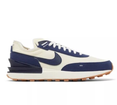 Nike Waffle One SE High Cut Sneakers Navy Coconut DQ7685-101 Mens Size 7.5 New