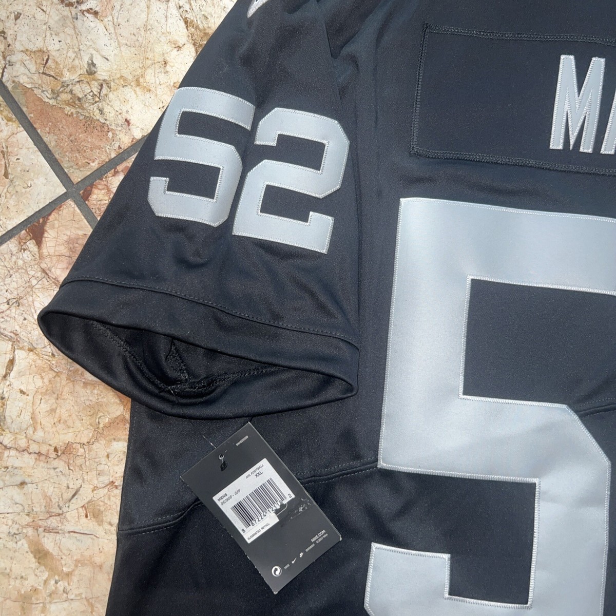 New Khalil Mack Mens 2XL Nike Tags Raiders Black Limited Stitched