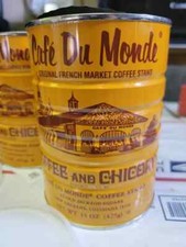 EMPTY Metal Cafe Du Monde Coffee Can Containe...
