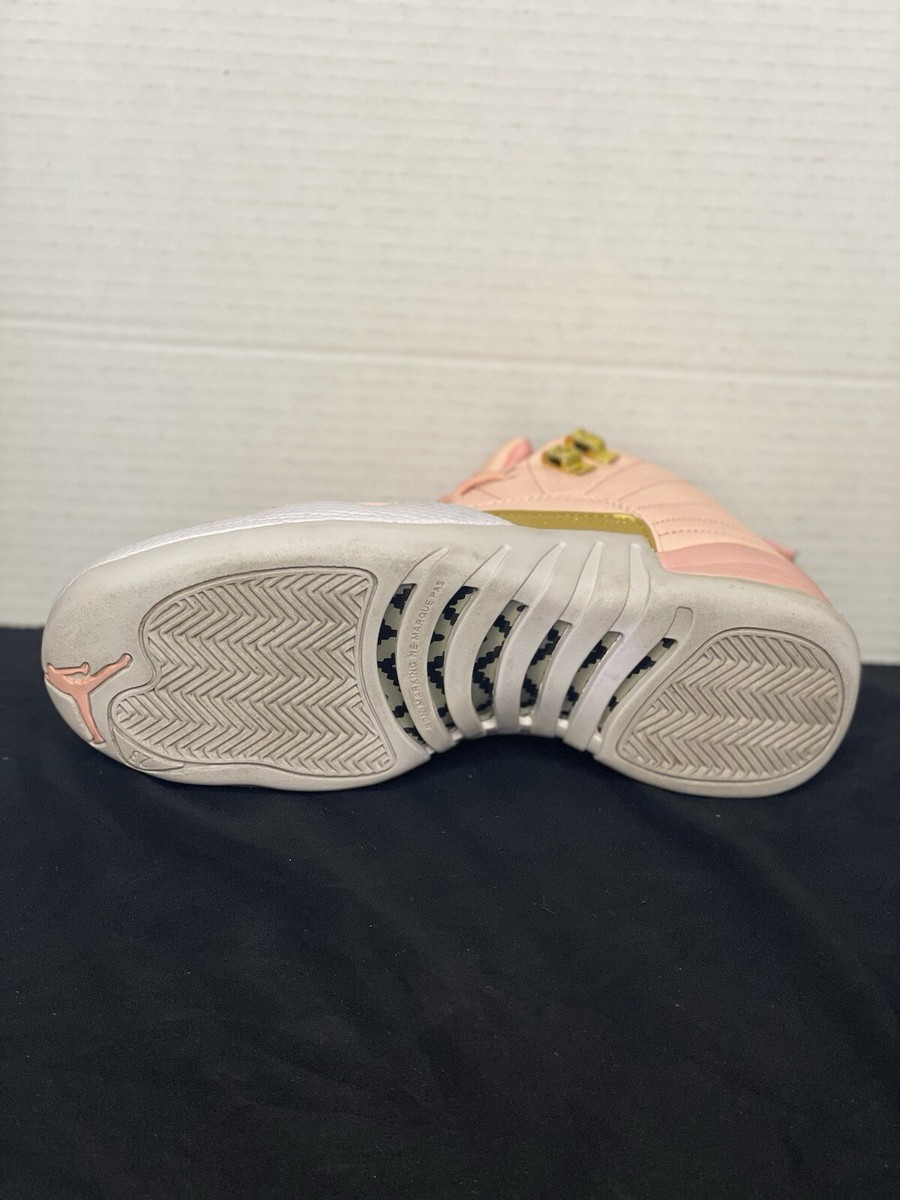 pink and gold jordans 12