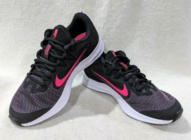 Nike Downshifter 9 (GS) Black/Pink/White Girl's Shoes - Size 5/7Y NWB AR4135-003 | eBay
