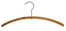 Vintage Wood Clothes Hanger GESIN SHANKMAN Cleaners N.J. N.Y.