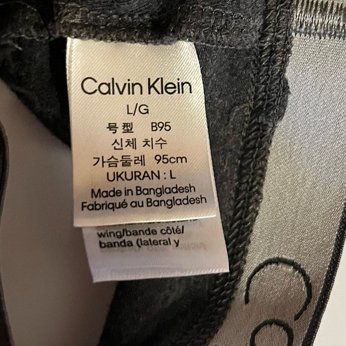 Calvin Klein Modern Cotton Triangle Bralette L Lightly Lined Dark Gray Bra Soft - Picture 3 of 4