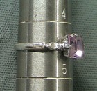 Vintage Sterling Silver Kiddiegem Ring Purple-Pink Stone Friendship — photo 2