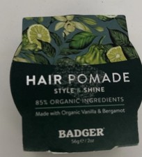 Organic Hair Pomade Medium Hold with Shine in Metal Tin 2 Ounce