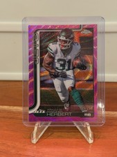 2025 Topps Chrome Khalil Herbert Pink Wave Refractor /250 #131 Jets