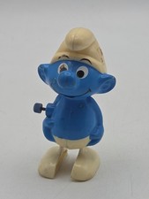 Vintage SMURFS Wind-Up Walking Toy 1980 Wallace Berrie  Co. 3.25"Hong Kong TOMY