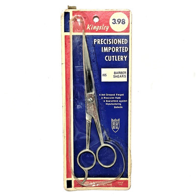 1950s KINGSLEY No.165 Barber's Shears scissors, Harry D. Koenig & Company NY USA