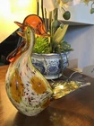 Vintage Murano Hand Blown Glass Art Rooster SPARKLES!