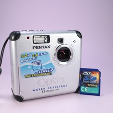 Pentax Underwater Digital Camera Optio 33WR 3.2MP Silver Tested