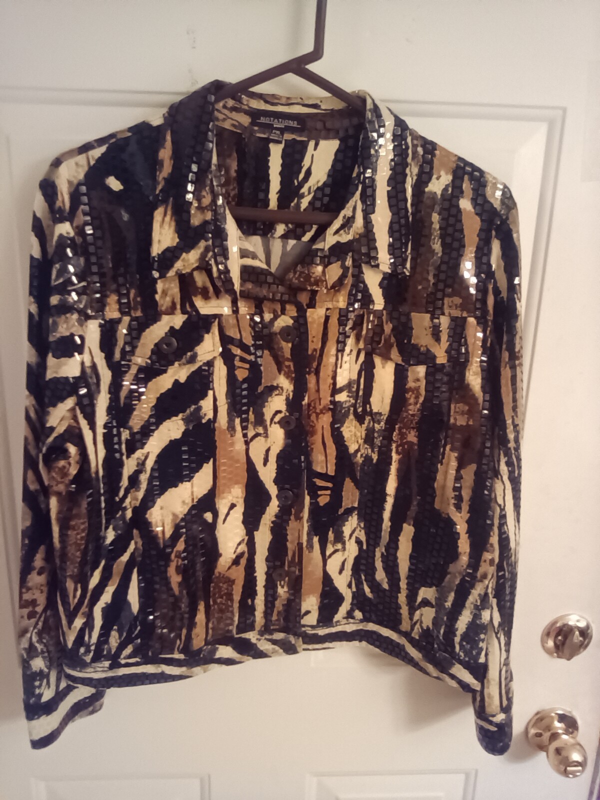 Notations PXL multicolor jacket polyester spandex… - image 1