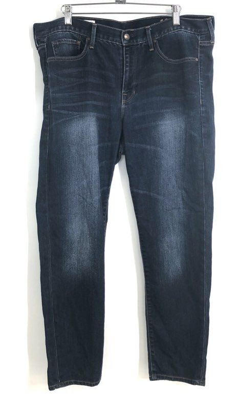 Gap Women's Sexy Boyfriend Jeans City Blue Dark Wash Faded Stretch Sz 31r