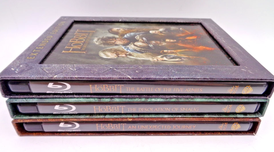 The Hobbit Trilogy Extended Edition Blu-ray Set Unexpected Journey Smaug Five Ar - Image 2 of 4