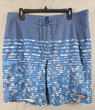 Vineyard Vines Performance Mens 36 Swim Bathing Trunks Board Shorts Blue Beach