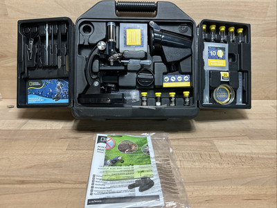 National Geographic Einsteiger Mikroskop 300-1200x mit batteriebetriebener Beleu