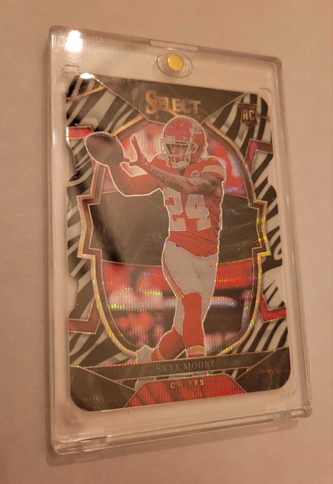 2022 Panini Select NFL Skyy Moore Zebra Die Cut RC Concourse Chiefs