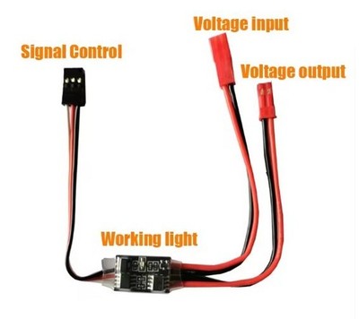 1-Kanal RC Schalter für PWM Receiver, 3-30 V maximal 20 A 1 CH electronic Switch