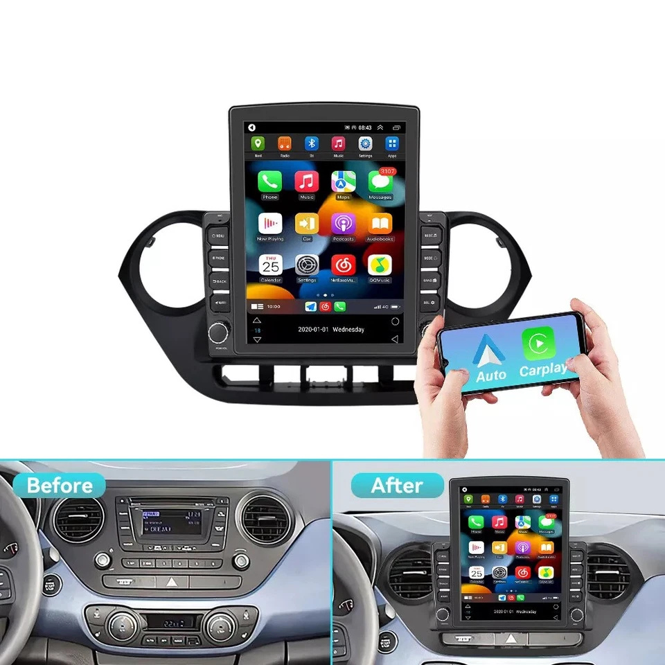 Radio estéreo GPS para coche 2+64 GB Android 15 CarPlay para Hyundai Grand I10 2014-2019 Foto 4 de 4