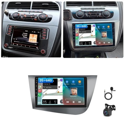 2+64GB Carplay Autoradio Für Seat Leon MK2 1P1 2005-2012 Android 15.0 FM GPS KAM