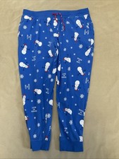 Life Is Good Sleep Xxl Womens Pajama Pants Snowman Joggers