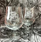 Angelo Poretti Pint Goblet Glasses x 2 Brand New