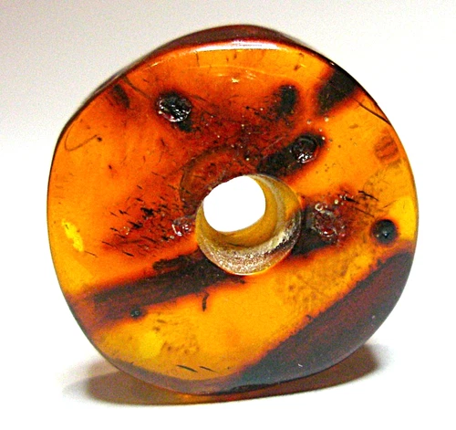 NATURAL BALTIC AMBER LOOSE BEAD STONE / PENDANT/ AMULET - Cognac Color