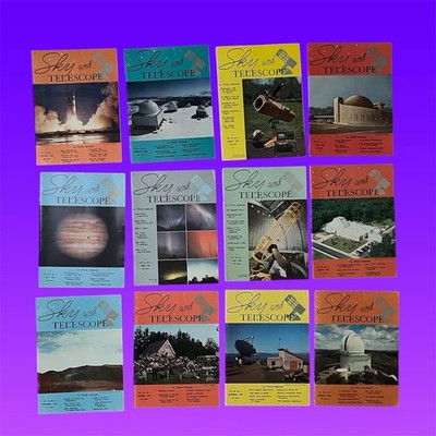 Vintage Sky And Telescope Magazines 1968 Complete Jan - Dec 1-12 Astronomy Lot